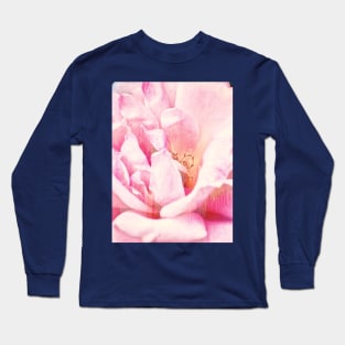 Pink Rose Glitch Long Sleeve T-Shirt